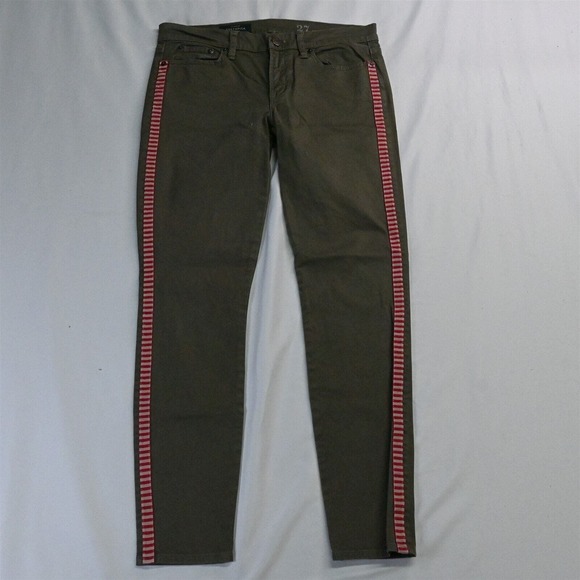 J.CREW 27 Skinny Toothpick Ankle‎ Outseam Green Stretch Denim Jeans - Picture 1 of 5